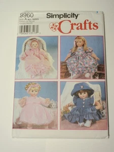 Simplicity 8960 Doll Clothes Pattern UNCUT FF - Picture 1 of 3