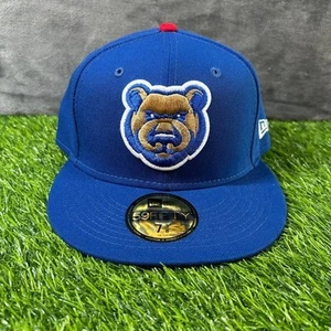 New Era Iowa Cubs MLB Fitted Hat 59FIFTY Baseball Cap Royal Blue Mens 7 3/8 NWT - Picture 1 of 11