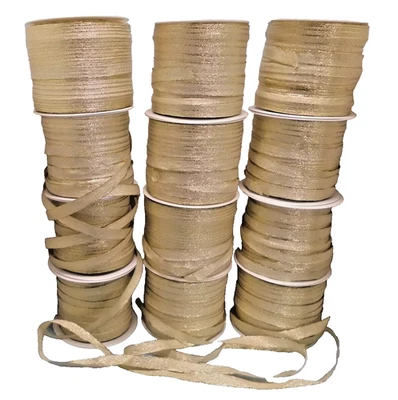  Geschenkband 12 Rollen Je 200 Meter lang, 15 mm breit, Goldfarben  2400 Meter ! - Bild 1 von 4