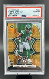 2022 Panini Mosaic #289 AHMAD “SAUCE” GARDNER Honeycomb RC Rookie PSA 10 GEM - Picture 1 of 2