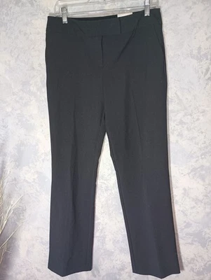 Pantalones de vestir Covington Lynda gris elástico gancho y ojo - calce recto - talla 8 Foto 1 de 4