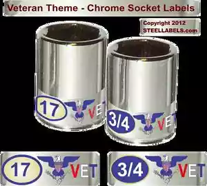 Etichette presa cromate VETERANS edizione limitata - facile lettura - universale 90 pezzi - Foto 1 di 4