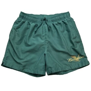 Pacsun Budweiser Swim Trunk Mens Size S Green Elastic Waist King Of Beers - Picture 1 of 6