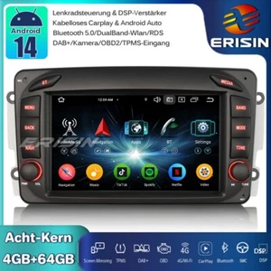 DAB+Android 14 Autoradio GPS CarPlay Mercedes C/CLK/G Klasse W203 W209 W639 W463 - Bild 1 von 21