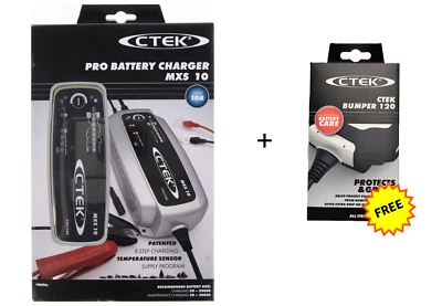 CTEK MXS 10 12V 10 Amp Smart AGM/Gel Battery Charger + Bumper 120 - image 1 of 4