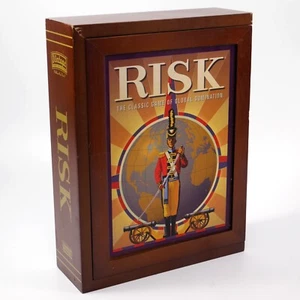 Risk Vintage Board Game Collection Wood Wooden Book Shelf Edition 2009 COMPLETE - Picture 1 of 17