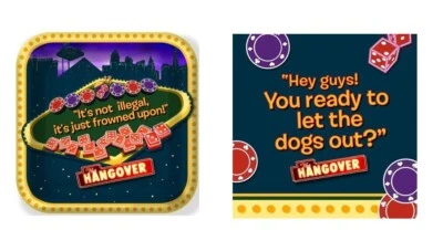 El paquete The Hangover Party incluye 8 platos de almuerzo y 16 servilletas Foto 1 de 3