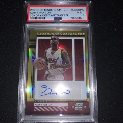 GARY PAYTON 2021-22 PANINI CONTENDERS ÓPTICA ORO PRIZM AUTOMÁTICO/10 PSA 9 Heat Foto 1 de 2