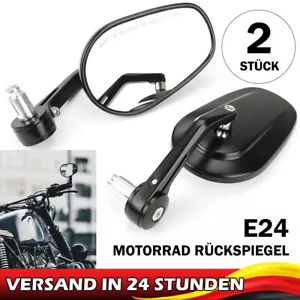 2x Motorrad Rückspiegel Set Lenkerenden Spiegel 7/8" Motorradspiegel - Bild 1 von 12
