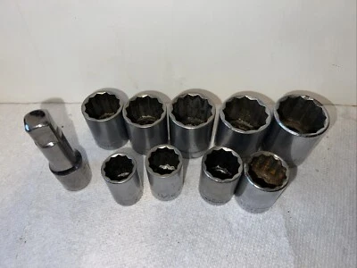 Vintage Craftsman G Series Lot of 10 - 12 Point 1/2" Drive Sockets Made In USA - Image 1 of 3
