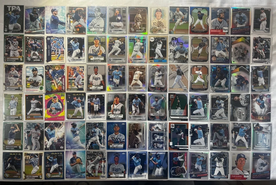 2020-2024 TAMPA BAY RAYS 254 BASEBALL Card Lot!!! LIST IN DESCRIPTION - Image 1 of 2