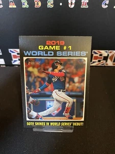 2020 TOPPS HERITAGE JUAN SOTO SERIES 1 SD PADRES #327 World Series Game 1 B1-T10 - Picture 1 of 2