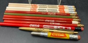 Lot Of 12 Vintage Coke Coca-Cola Soda Advertising Pens Pencils-Bullet Pencil - Picture 1 of 5