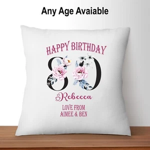 Personalised Birthday Gift for her Birthday Present Cushion Keepsake Pillow - Picture 1 of 3