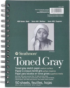 Strathmore getönte Skizze Spiralpapier Block 5,5 Zoll x 8,5 Zoll - Bild 1 von 5