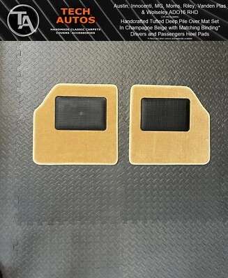 Austin MG Morris 1100 1300 ADO16 Over Mat Set Handmade to Order Tufted Deep Pile - Image 1 of 2