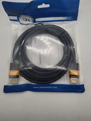 Cable Matters DisplayPort Cable In Black 10 Feet New - Image 1 of 2
