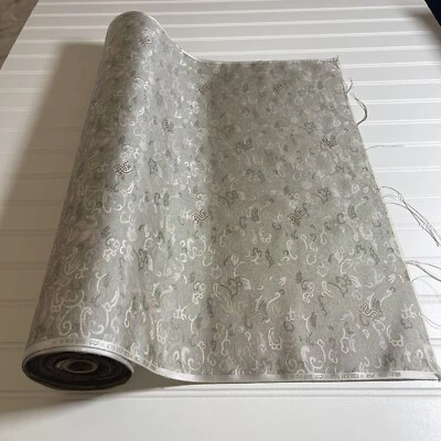 SILK Gray-Greenish, FABRIC 11 Yards x 22 Inches Wide or 396 Inches x 22 Wide - Image 1 of 4