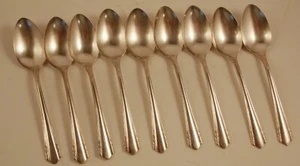 Rogers/Oneida silverplate in Malibu pattern lot of 9 teaspoons - Picture 1 of 2