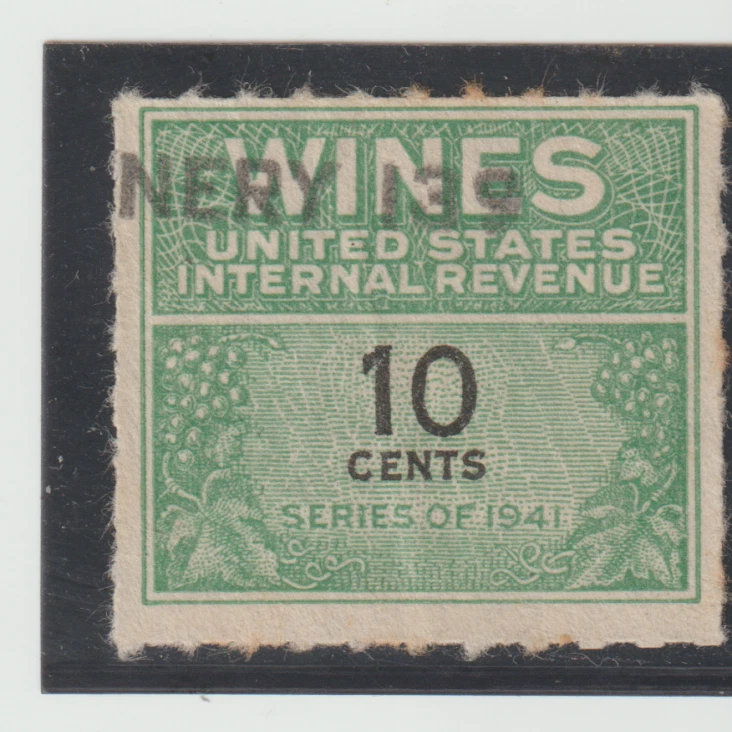 US #RE123 Used 1951 10cent Wines Internal Revenue Tax Stamp Series 1941 - Image 1 of 1