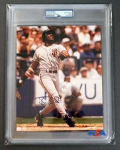 Barry Bonds, SF Giants - signed, encapsulated 8x10 photo - PSA/DNA - Picture 1 of 2