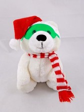Russ Grizzles Polar Bear Plush w/ Sunglasses Santa Hat Scarf 5.5" Stuffed Animal
