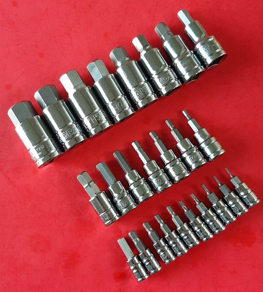 NEW KOBALT TOOLS 25pc 1/4" 3/8" 1/2" Drive SAE Hex Bit Driver Socket Set - Image 1 of 4