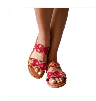 Sandalias Mai Tai ECLECTIC ARRAY Hasen Bandas Tejidas Talla EE. UU. 8/EURO 38 Foto 1 de 4