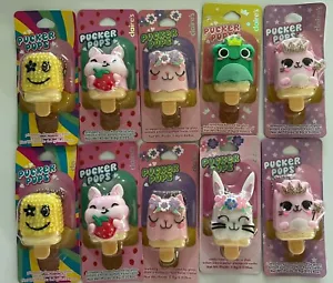 Pucker Pops Lip Gloss 10pc Lot Claire’s New Treat Bag Stocking Stuffers - Picture 1 of 5