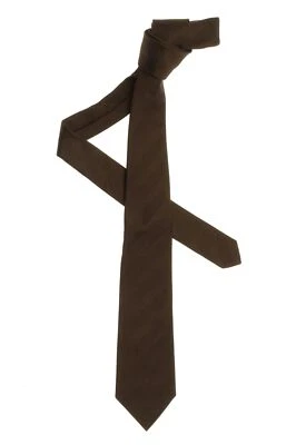 Corbata Les Copains marrón 100 % seda Foto 1 de 2