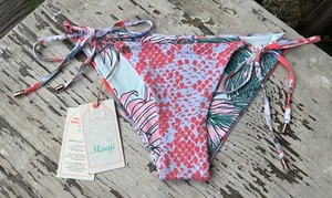 NEW Maaji Swimsuit Bottom Reversible Bikini Women Sz XS Bathing Suit Tropical - Picture 1 of 10