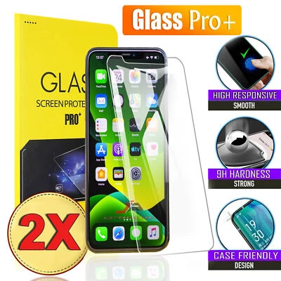 2X For iPhone XR XS SE 14 13 12 11 Pro Max Plus Tempered Glass Screen Protector - image 1 of 4