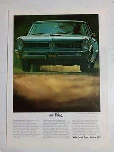 1965 PONTIAC GTO USA MAGAZINE FULLPAGE COLOUR ADVERTISEMENT - Picture 1 of 1