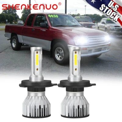 Para TOYOTA T100 1993-1997 1998 - 2 PIEZAS 9003 LED Faro Bombillas de haz alto/bajo Kit Foto 1 de 4
