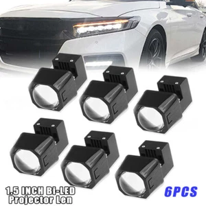 6x 1.5'' Bi-LED Projector Len Hi/Lo Headlight Mini Bulb 10000LM Retrofit LHD RHD - Picture 1 of 11