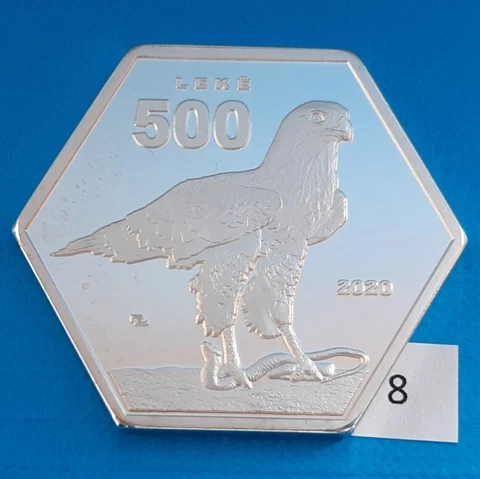 Cameria 500 Leke 2020 Short-toed Snake Eagle Hexagonal Chameria Proof Cover