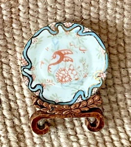 Bespaq Miniature Dollhouse Porcelain China Dish Plate On Stand 2284 - Picture 1 of 4