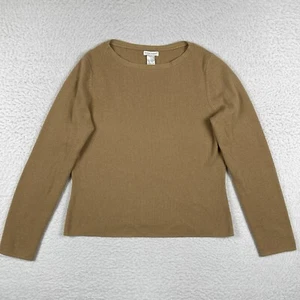 Daniel Bishop Sweater Womens Large Brown Cashmere Ribbed Career Office Cozy Soft - Picture 1 of 9