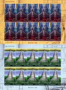 EUROPE CEPT 2018 BRIDGES - MOLDOVA 1031-32 MINI SHEET ** - Picture 1 of 1