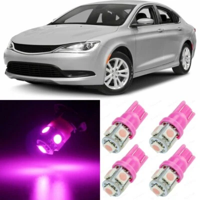 Paquete de 10 luces LED interiores ultra rosas para Chrysler 200 2011-2017 + herramienta Foto 1 de 4