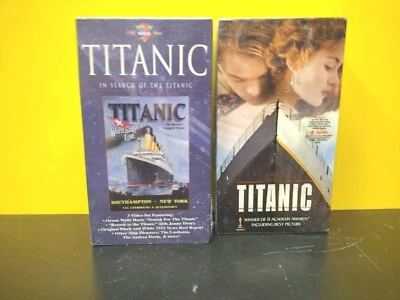 Titanic VHS Movie Lot -  Featuring Movie And In Search Of The Titanic Box Sets Foto 1 de 4