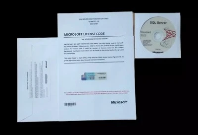 SQL Server 2022 Standard 16 Core License & DVD Unlimited CALs - Retail NEW - Image 1 of 4