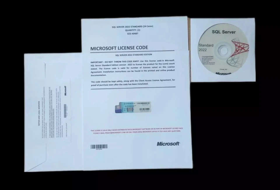 SQL Server 2022 Standard 16 Core License & DVD Unlimited CALs - Retail NEW - Image 1 of 4