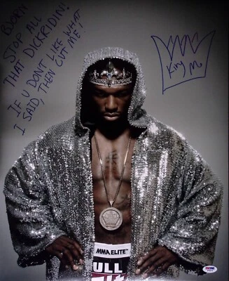 Foto firmada por King Mo 16x20 certificado de autenticidad PSA/DNA Bellator Bjorn Rebney INS imagen automática Foto 1 de 4