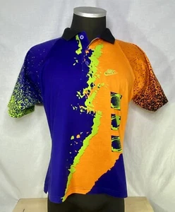 Camisa Polo Vintage Nike Challenge Court Multicolor Talla XL Tenis Andre Agassi - Imagen 1 de 9