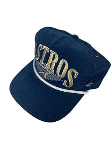 '47 Brand Hitch Houston Astros MLB Navy Blue Adjustable Snapback Hat Corduroy - Picture 1 of 3