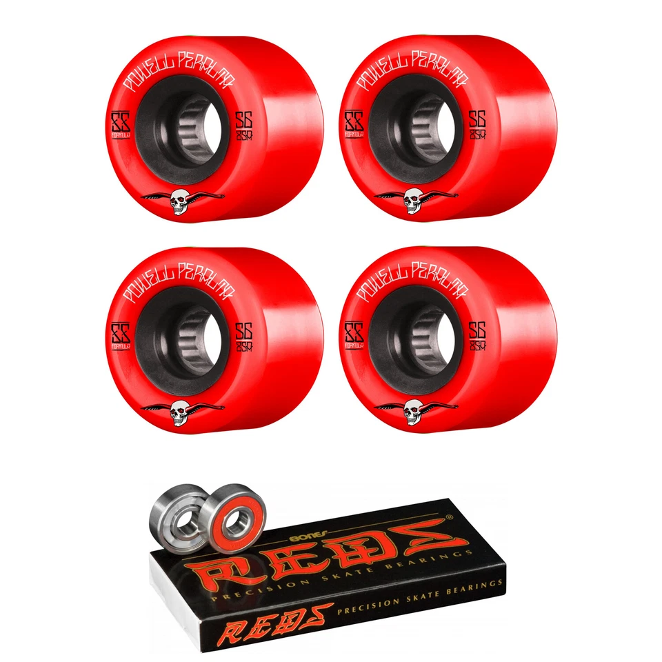 Powell Peralta Skateboard Wheels G-slides Red 56mm 85a