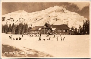 RPPC Mt. Norquay Ski Lodge Banff Canada Photo Postcard JA7 - Afbeelding 1 van 2
