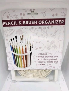 Paint Brush Holder Colored Pencil Organizer Art Supply Storage 49 Holes, NEW - Picture 1 of 8