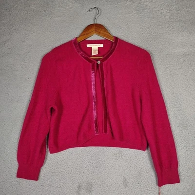 Cárdigan de zarzaparrilla para mujer grande rosa angora mezcla de conejo suéter corto acogedor nuevo con etiquetas Foto 1 de 4